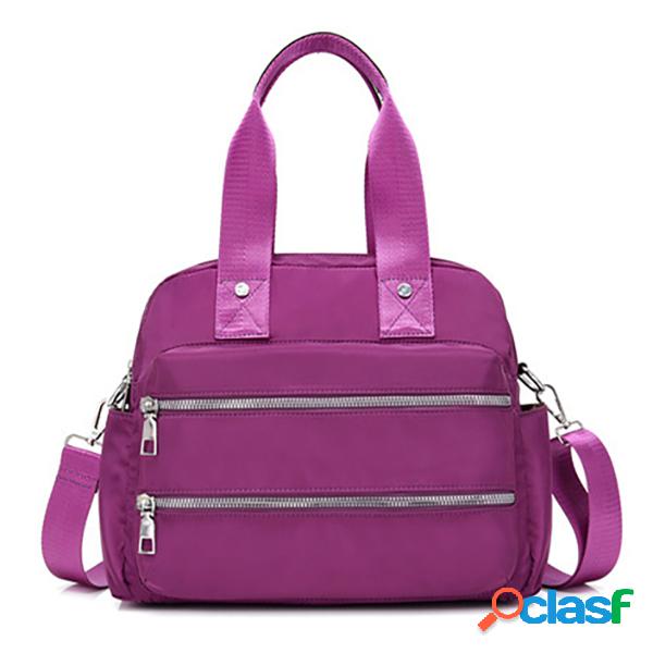 Mujer Nylon Impermeable Bolso bandolera multibolsillos Bolsa