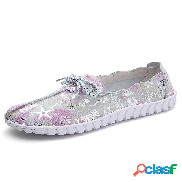 Mujer Soft Piel Genuina Zapatos casuales para caminar con