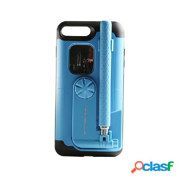 Mujer Solid Back Cover Bluetooth Selfie Palo Teléfono Caso