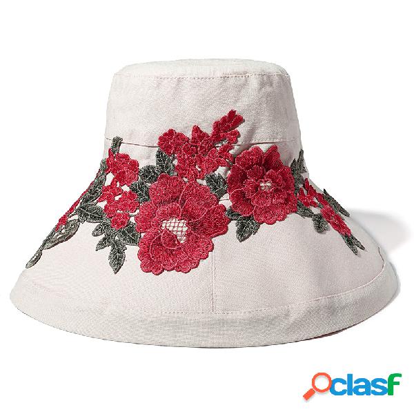 Mujeres estilo nacional bordado flor de peonía Patrón