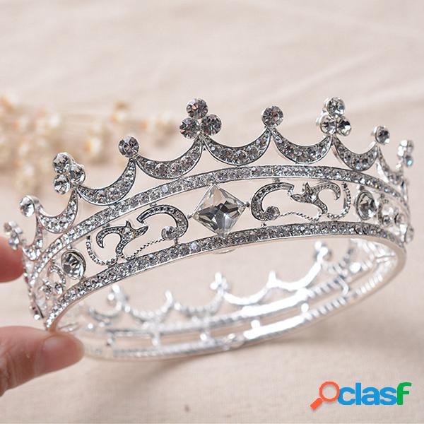 Novia Rhinestone Crystal Crown Tiara Head Jewelry Princess
