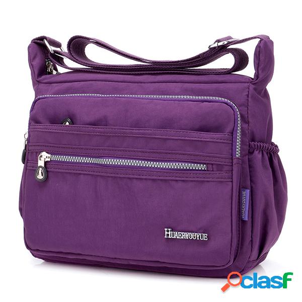 Nylon Impermeable Crossbody ligero Bolsa para Mujer