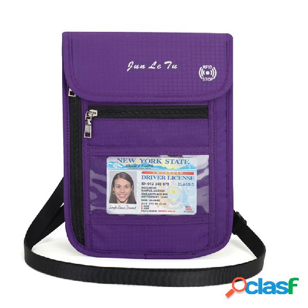 Nylon Pasaporte de almacenamiento Bolsa Casual Hombro Bolsa