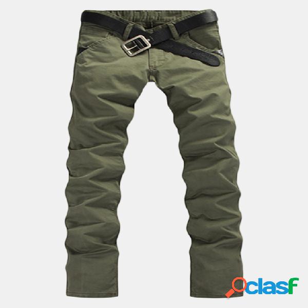 Pantalones casuales de algodón para hombre