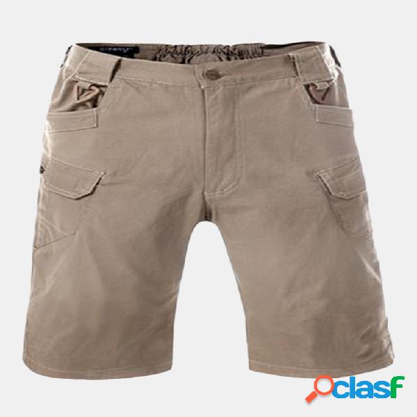 Pantalones cortos de verano ocasionales de color sólido de
