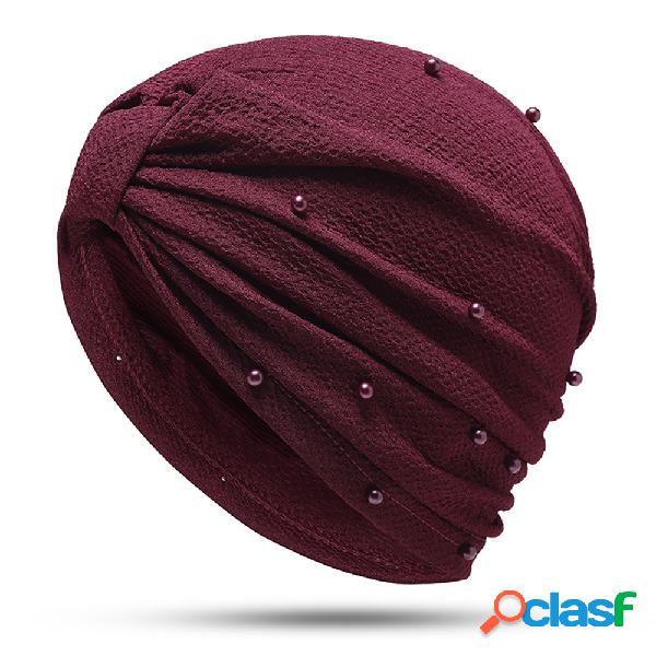 Para mujer transpirable cómodo perla tocado casuales gorros