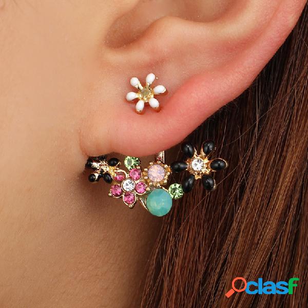 Pendientes de flores dulces colgantes Trozo de oreja de