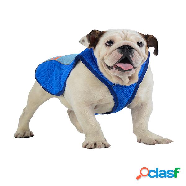 Pet Perro Cool Vest Transpirable Cómodo Protector solar