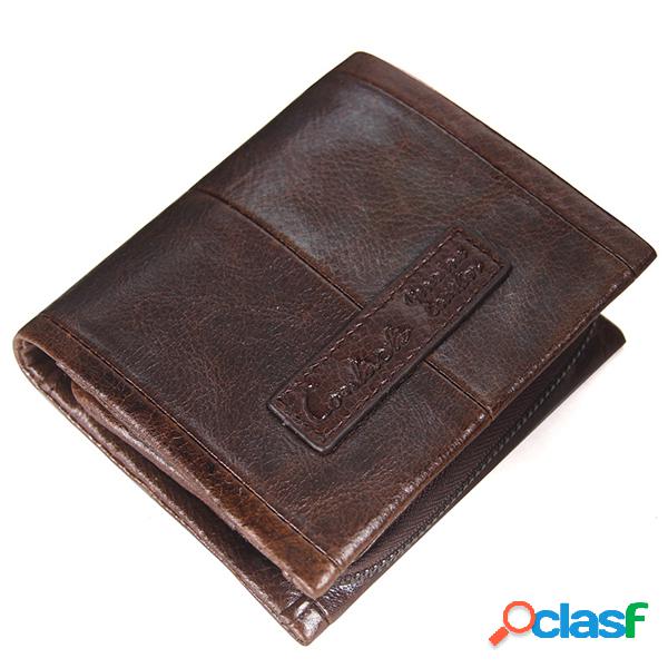 Piel Genuina Business vendimia Wallet 5 Card Holders -