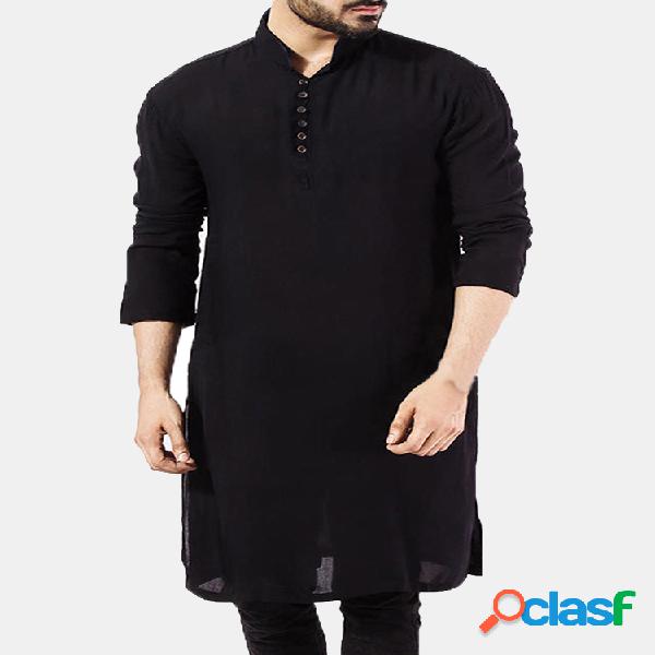 Pijama de Pathani Kurta para hombre, camisetas largas