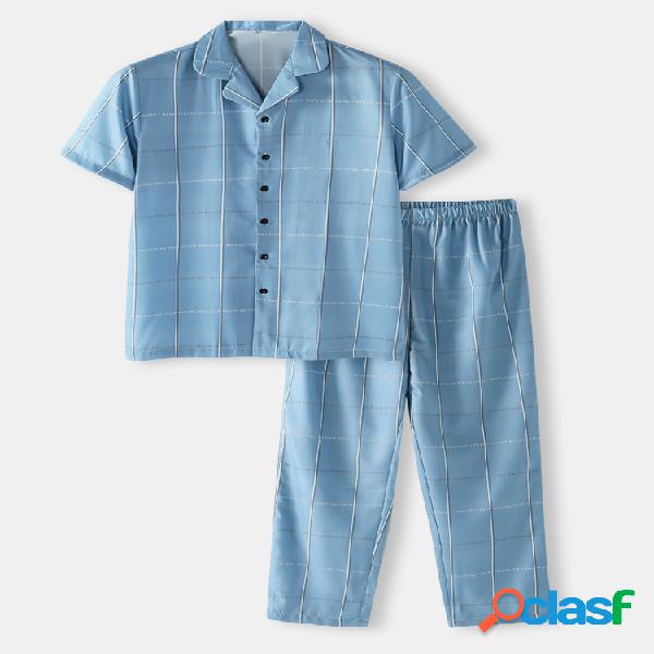 Pijamas de dos piezas con estampado de personaje para hombre