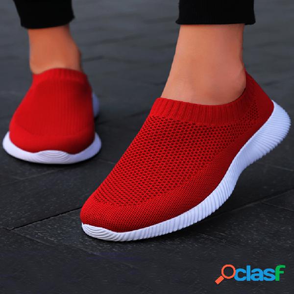 Plus Tamaño Mujer Zapatillas de deporte sin cordones de