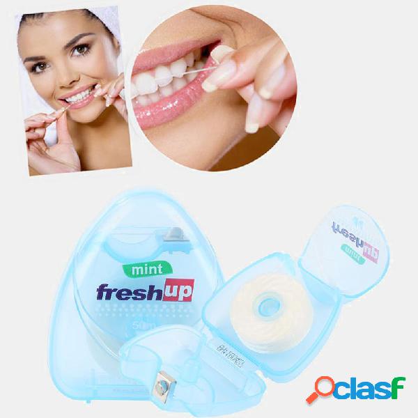 Portátil 50M Micro-Wax Dental Hilo dental Limpiar los
