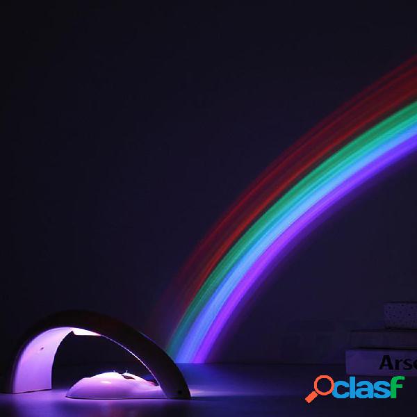 Proyector Rainbow Night Light Mesita de noche Lámpara