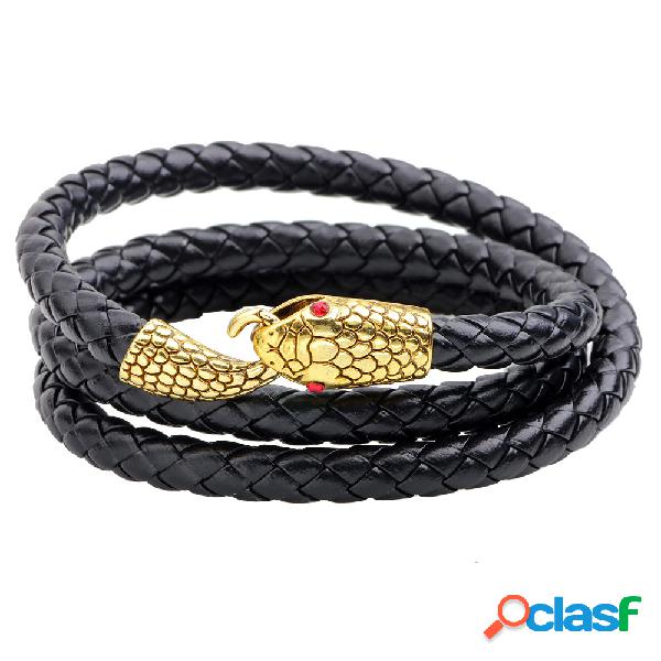 Pulsera de moda de serpiente de múltiples capas Pulseras de