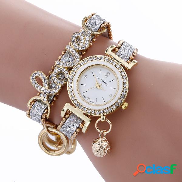 Reloj de pulsera de cuarzo de moda Aleación de oro