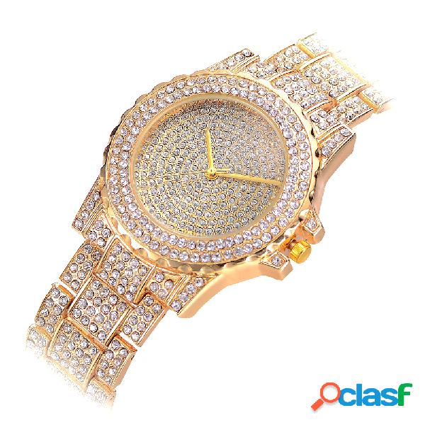 Relojes de diamantes de imitación de lujo para mujer