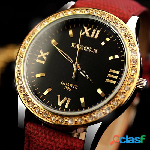 Relojes de las mujeres de YAZOLE Relojes de oro del diamante