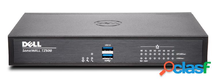 Router SonicWall con Firewall TZ500 TotalSecure, 1400