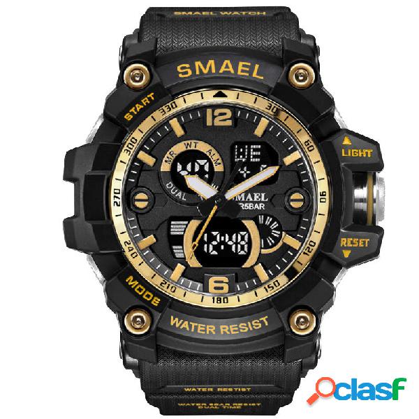 SMAEL Dual Display impermeable reloj deportivo reloj digital