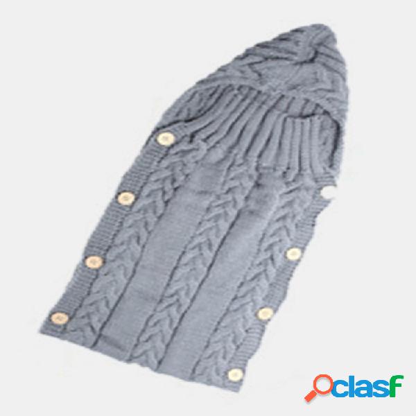 Saco de dormir de punto de lana con capucha de 70 * 35 cm