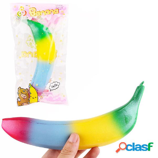 SanQi Elan Rainbow Banana Squishy Soft Slow Rising con el