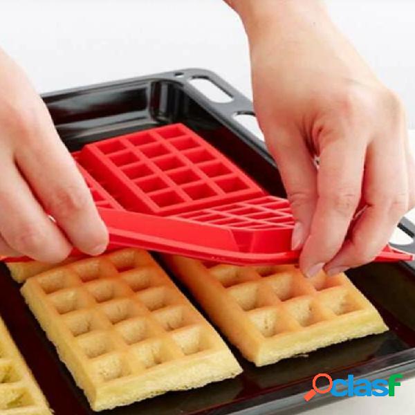 Silicona Molde rectangular para gofres 4 Modelo de gofres