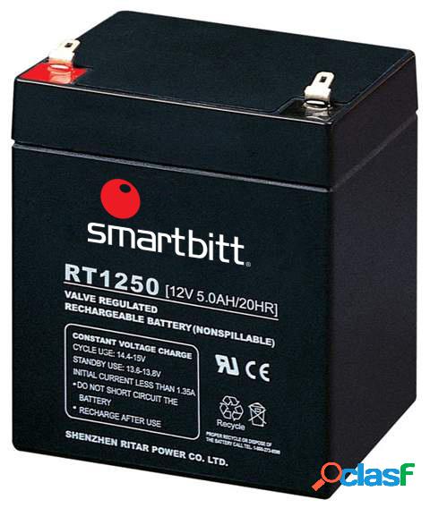 Smartbitt Batería para No Break SBBA12-5, 12V, VRLA