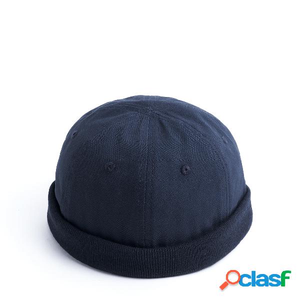 Sombrero ajustable retro gris oscuro de Brimless Hat para