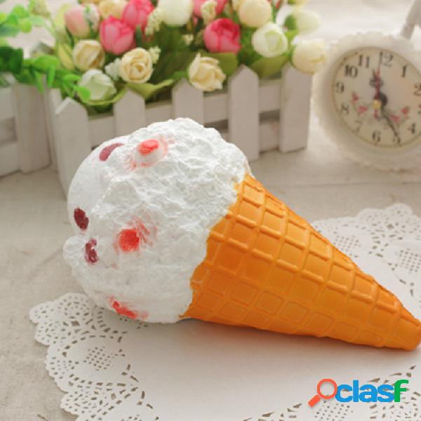 Squishy Jumbo Cono de helado 19cm Lento Rising White