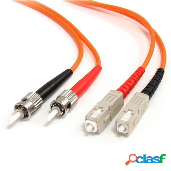 StarTech.com Cable Fibra Óptica Multimodo ST Macho - SC