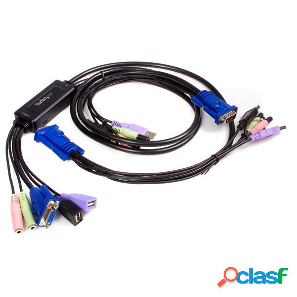 StarTech.com Cable KVM SV215MICUSBA, 2x VGA/4x 3.5mm/4x USB