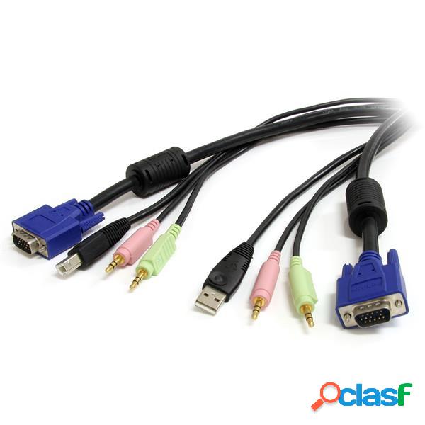 StarTech.com Cable KVM USBVGA4N1A10, USB-B/VGA/2x 3.5mm