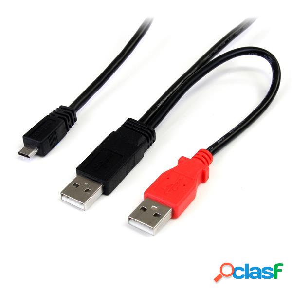 StarTech.com Cable Micro-USB Macho - 2x USB Macho, 30cm,