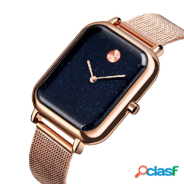 Starry Sky Diseño Casual Style Impermeable Milanese Reloj