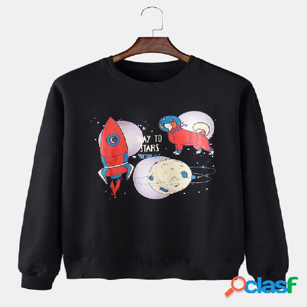 Sudadera con capucha informal suelta con hombros caídos de