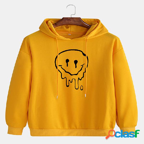 Sudaderas con capucha casuales con cordón con estampado de