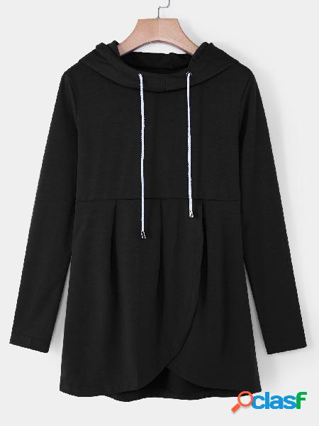 Sudaderas con capucha de manga larga con diseño en negro