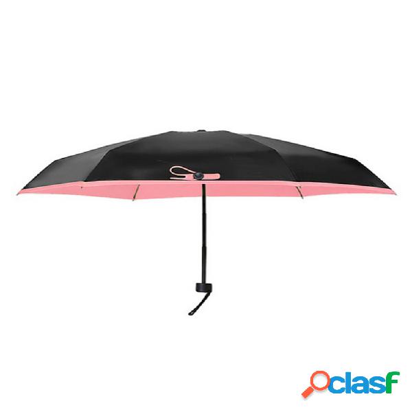 Super Mini Paraguas de bolsillo 5 pliegues al aire libre