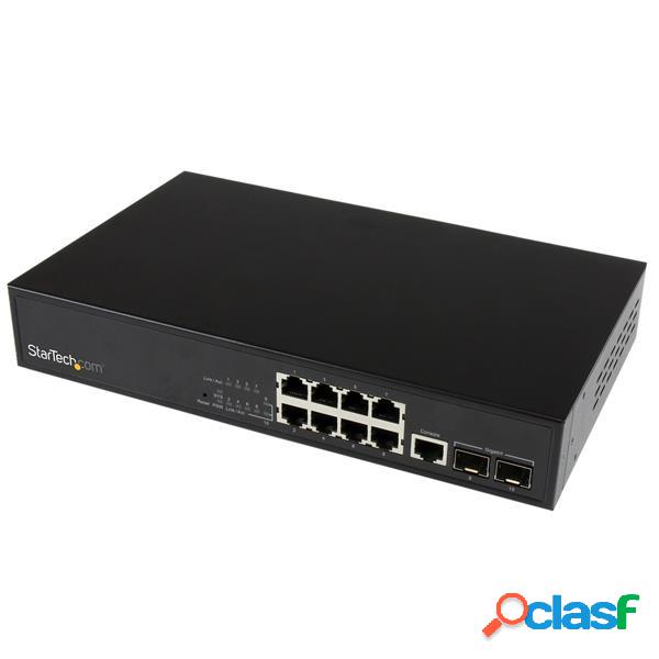 Switch StarTech.com Gigabit Ethernet IES81000POE, 8 Puertos