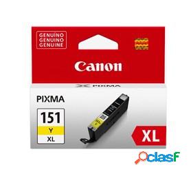 Tanque de Tinta Canon CLI-151 Y XL Amarillo 11ml, 700
