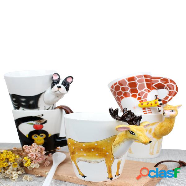 Taza de cerámica 3D Animales de dibujos animados Diseño