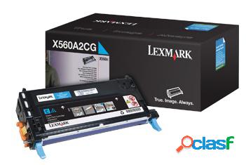 Tóner Lexmark X560A2CG Cyan, 4000 Páginas