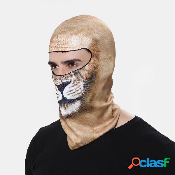 Tocado de animales en 3D Mascara Esquí elástico de