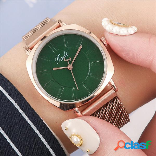 Trendy Classic Mujer Reloj de pulsera Oro rosa Caso Dial
