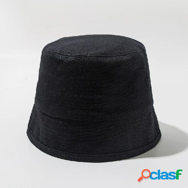 Unisex Algodón de color sólido Sombrero Cubo Sombreros