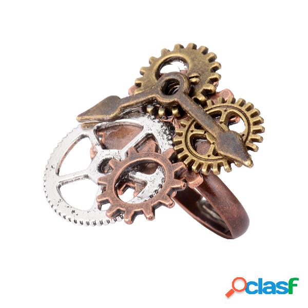 Vintage Gear Components and Clock Pointer Steampunk Ring