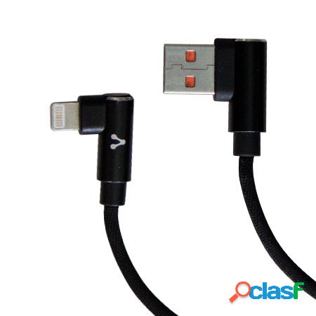 Vorago Cable CAB-306 USB Angulado Macho - Lightning Angulado