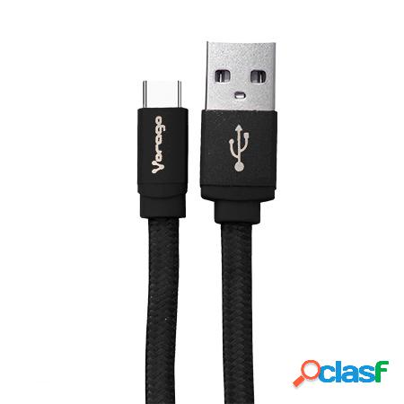 Vorago Cable USB Macho - USB-C Macho, 2 Metros, Negro