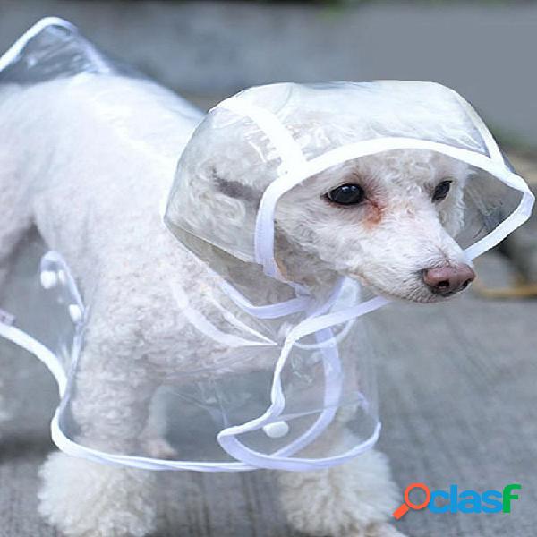 White Pet Perro Chaqueta impermeable para cachorros Ropa con